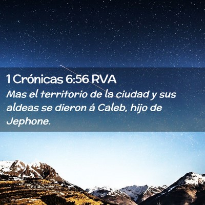 Picture 02 - 1 Crónicas 6:56 RVA - Mas el territorio de la ciudad y sus aldeas se - Bible Verse Picture