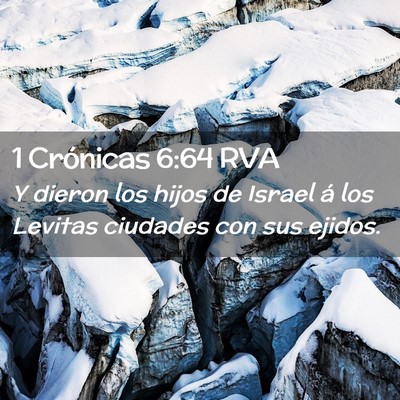 Picture 02 - 1 Crónicas 6:64 RVA - Y dieron los hijos de Israel á los Levitas - Bible Verse Picture
