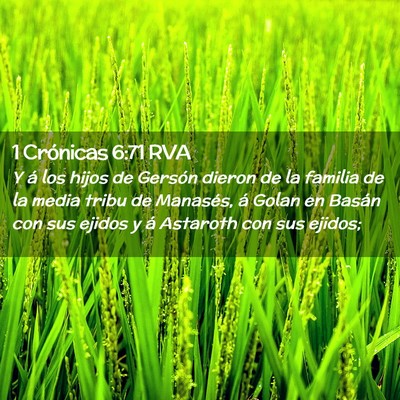 Picture 02 - 1 Crónicas 6:71 RVA - Y á los hijos de Gersón dieron de la familia de - Bible Verse Picture