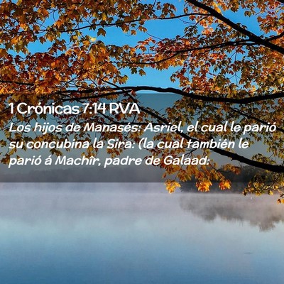 Picture 02 - 1 Crónicas 7:14 RVA - Los hijos de Manasés: Asriel, el cual le parió - Bible Verse Picture