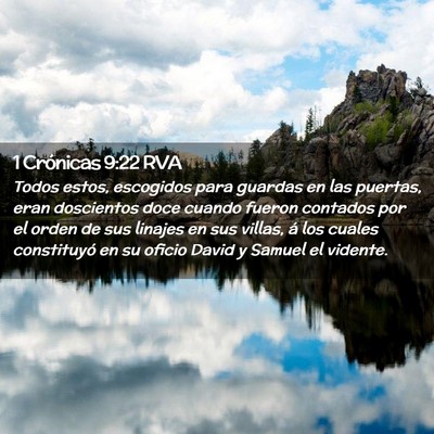 Picture 02 - 1 Crónicas 9:22 RVA - Todos estos, escogidos para guardas en las - Bible Verse Picture