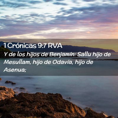 Picture 02 - 1 Crónicas 9:7 RVA - Y de los hijos de Benjamín: Sallu hijo de - Bible Verse Picture