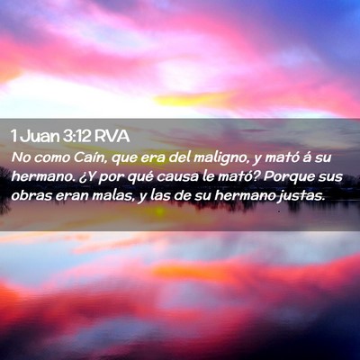 Picture 02 - 1 Juan 3:12 RVA - No como Caín, que era del maligno, y mató á su - Bible Verse Picture
