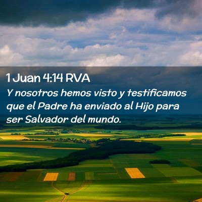 Picture 02 - 1 Juan 4:14 RVA - Y nosotros hemos visto y testificamos que el - Bible Verse Picture
