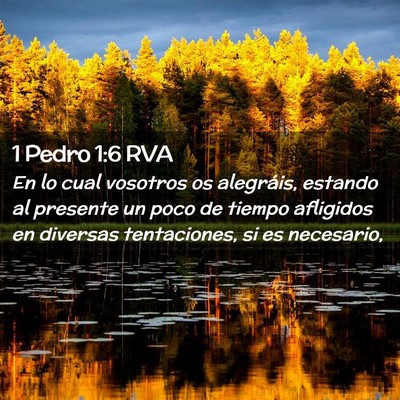 Picture 02 - 1 Pedro 1:6 RVA - En lo cual vosotros os alegráis, estando al - Bible Verse Picture