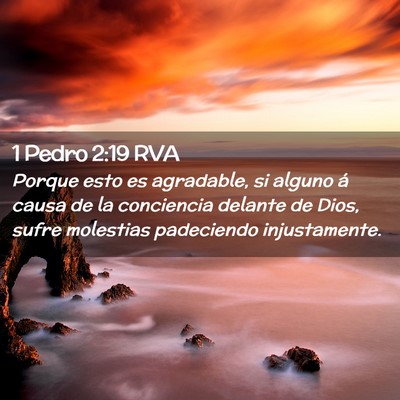 Picture 02 - 1 Pedro 2:19 RVA - Porque esto es agradable, si alguno á causa de - Bible Verse Picture