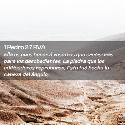 Picture 02 - 1 Pedro 2:7 RVA - Ella es pues honor á vosotros que creéis: mas - Bible Verse Picture