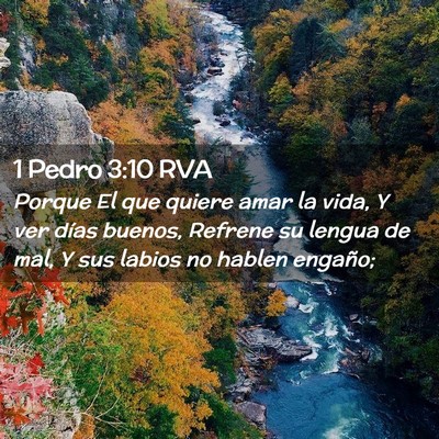 Picture 02 - 1 Pedro 3:10 RVA - Porque El que quiere amar la vida, Y ver días - Bible Verse Picture