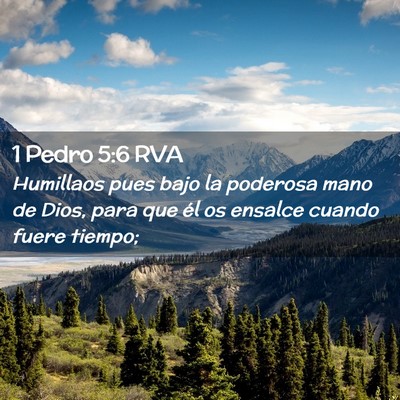Picture 02 - 1 Pedro 5:6 RVA - Humillaos pues bajo la poderosa mano de Dios, - Bible Verse Picture