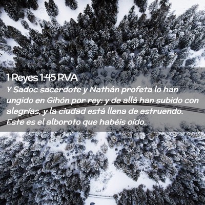 Picture 02 - 1 Reyes 1:45 RVA - Y Sadoc sacerdote y Nathán profeta lo han ungido - Bible Verse Picture