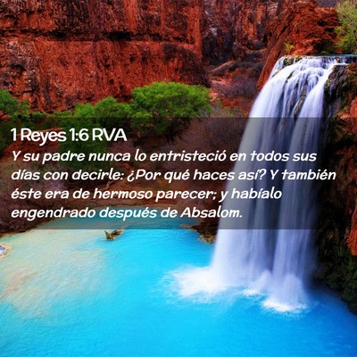 Picture 02 - 1 Reyes 1:6 RVA - Y su padre nunca lo entristeció en todos sus - Bible Verse Picture