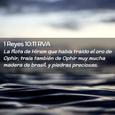 Picture 02 - 1 Reyes 10:11 RVA - La flota de Hiram que había traído el oro de - Bible Verse Picture