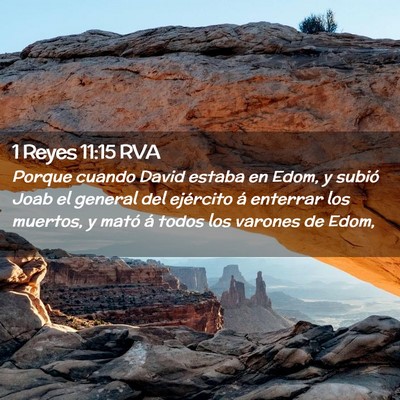 Picture 02 - 1 Reyes 11:15 RVA - Porque cuando David estaba en Edom, y subió Joab - Bible Verse Picture