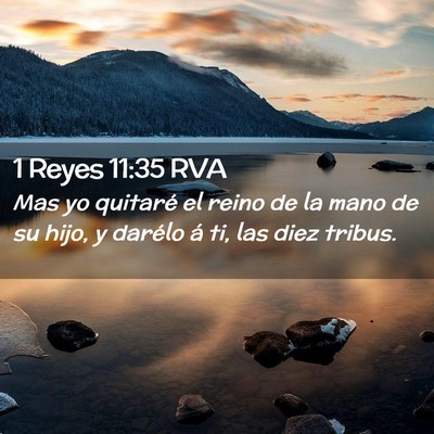 Picture 02 - 1 Reyes 11:35 RVA - Mas yo quitaré el reino de la mano de su hijo, y - Bible Verse Picture