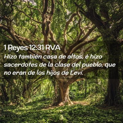 Picture 02 - 1 Reyes 12:31 RVA - Hizo también casa de altos, é hizo sacerdotes - Bible Verse Picture