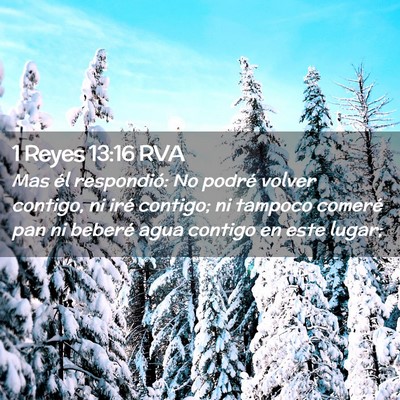 Picture 02 - 1 Reyes 13:16 RVA - Mas él respondió: No podré volver contigo, ni - Bible Verse Picture