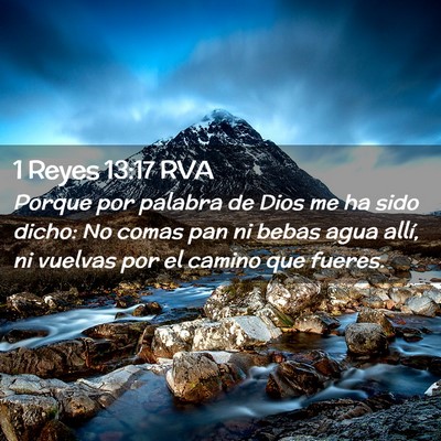 Picture 02 - 1 Reyes 13:17 RVA - Porque por palabra de Dios me ha sido dicho: No - Bible Verse Picture