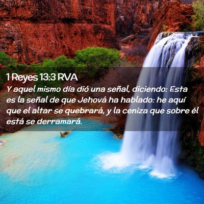 Picture 02 - 1 Reyes 13:3 RVA - Y aquel mismo día dió una señal, diciendo: - Bible Verse Picture
