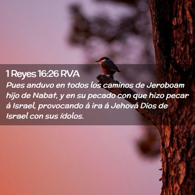 Picture 02 - 1 Reyes 16:26 RVA - Pues anduvo en todos los caminos de Jeroboam hijo - Bible Verse Picture