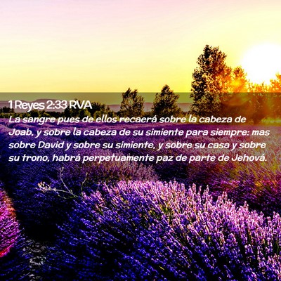 Picture 02 - 1 Reyes 2:33 RVA - La sangre pues de ellos recaerá sobre la cabeza - Bible Verse Picture