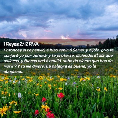 Picture 02 - 1 Reyes 2:42 RVA - Entonces el rey envió, é hizo venir á Semei, y - Bible Verse Picture
