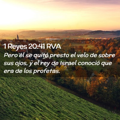 Picture 02 - 1 Reyes 20:41 RVA - Pero él se quitó presto el velo de sobre sus - Bible Verse Picture