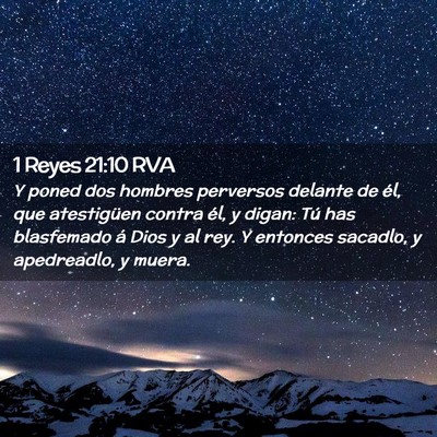 Picture 02 - 1 Reyes 21:10 RVA - Y poned dos hombres perversos delante de él, que - Bible Verse Picture
