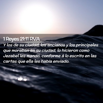 Picture 02 - 1 Reyes 21:11 RVA - Y los de su ciudad, los ancianos y los - Bible Verse Picture