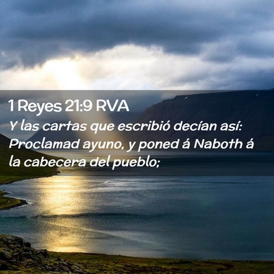 Picture 02 - 1 Reyes 21:9 RVA - Y las cartas que escribió decían así: - Bible Verse Picture