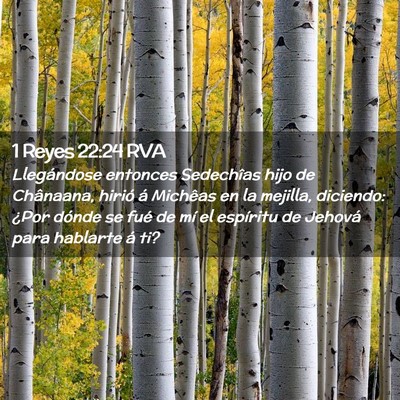 Picture 02 - 1 Reyes 22:24 RVA - Llegándose entonces Sedechîas hijo de - Bible Verse Picture