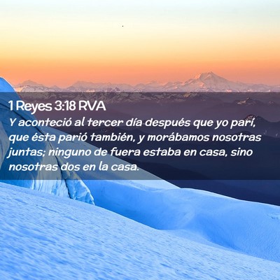 Picture 02 - 1 Reyes 3:18 RVA - Y aconteció al tercer día después que yo - Bible Verse Picture