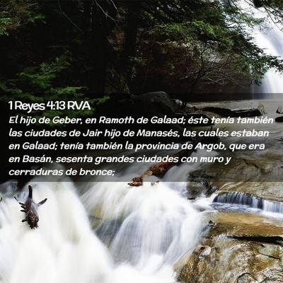 Picture 02 - 1 Reyes 4:13 RVA - El hijo de Geber, en Ramoth de Galaad; éste - Bible Verse Picture