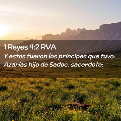 Picture 02 - 1 Reyes 4:2 RVA - Y estos fueron los príncipes que tuvo: Azarías - Bible Verse Picture