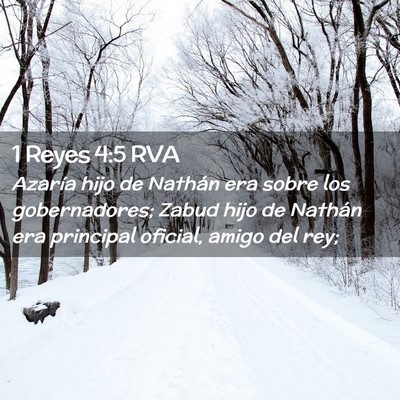 Picture 02 - 1 Reyes 4:5 RVA - Azaría hijo de Nathán era sobre los - Bible Verse Picture