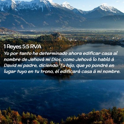 Picture 02 - 1 Reyes 5:5 RVA - Yo por tanto he determinado ahora edificar casa - Bible Verse Picture
