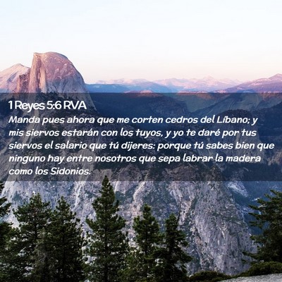 Picture 02 - 1 Reyes 5:6 RVA - Manda pues ahora que me corten cedros del - Bible Verse Picture