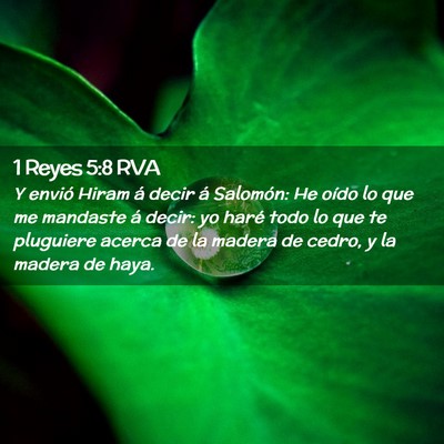 Picture 02 - 1 Reyes 5:8 RVA - Y envió Hiram á decir á Salomón: He oído lo - Bible Verse Picture