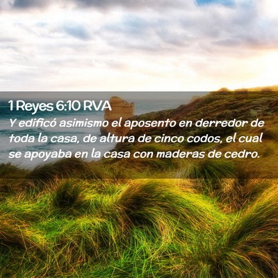 Picture 02 - 1 Reyes 6:10 RVA - Y edificó asimismo el aposento en derredor de - Bible Verse Picture