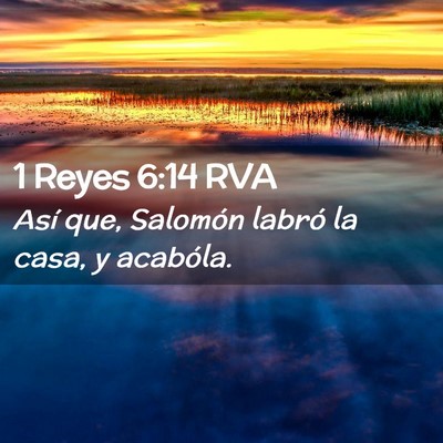 Picture 02 - 1 Reyes 6:14 RVA - Así que, Salomón labró la casa, y - Bible Verse Picture
