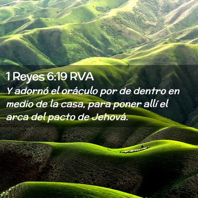 Picture 02 - 1 Reyes 6:19 RVA - Y adornó el oráculo por de dentro en medio de - Bible Verse Picture