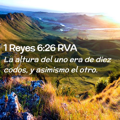Picture 02 - 1 Reyes 6:26 RVA - La altura del uno era de diez codos, y asimismo - Bible Verse Picture