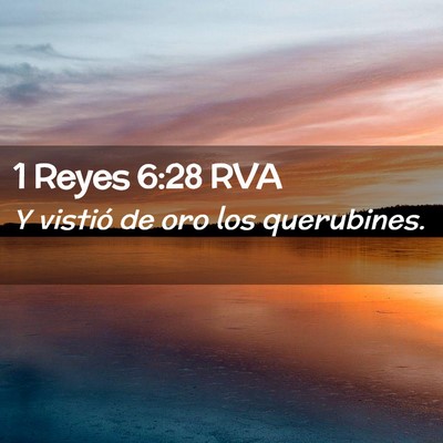 Picture 02 - 1 Reyes 6:28 RVA - Y vistió de oro los - Bible Verse Picture