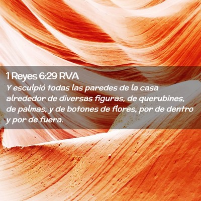 Picture 02 - 1 Reyes 6:29 RVA - Y esculpió todas las paredes de la casa - Bible Verse Picture