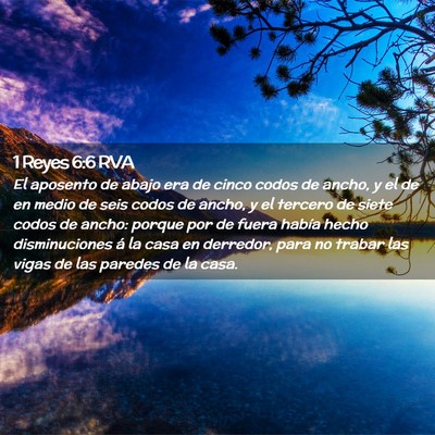 Picture 02 - 1 Reyes 6:6 RVA - El aposento de abajo era de cinco codos de ancho, - Bible Verse Picture