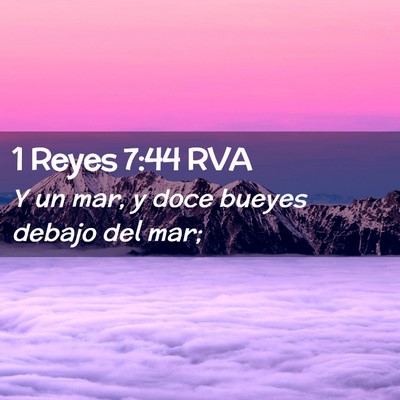 Picture 02 - 1 Reyes 7:44 RVA - Y un mar, y doce bueyes debajo del - Bible Verse Picture