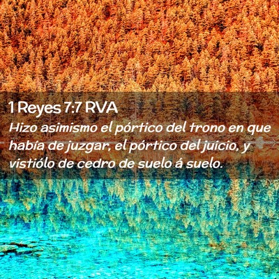 Picture 02 - 1 Reyes 7:7 RVA - Hizo asimismo el pórtico del trono en que había - Bible Verse Picture
