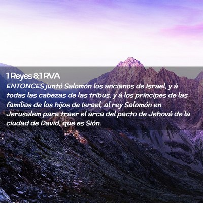 Picture 02 - 1 Reyes 8:1 RVA - ENTONCES juntó Salomón los ancianos de Israel, - Bible Verse Picture