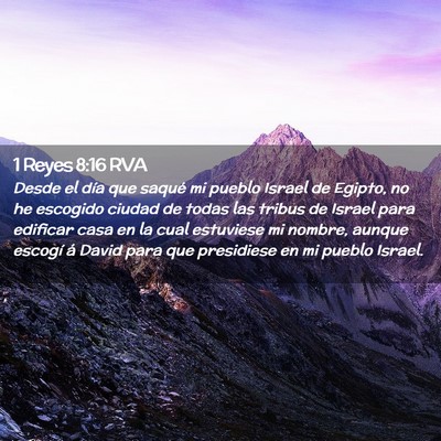 Picture 02 - 1 Reyes 8:16 RVA - Desde el día que saqué mi pueblo Israel de - Bible Verse Picture