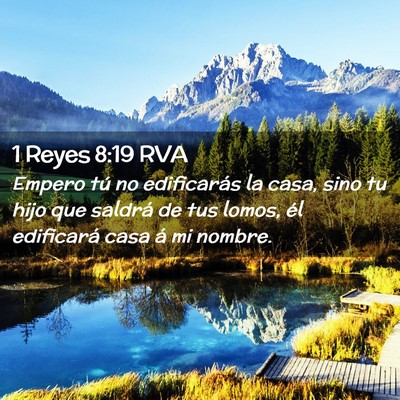 Picture 02 - 1 Reyes 8:19 RVA - Empero tú no edificarás la casa, sino tu hijo - Bible Verse Picture