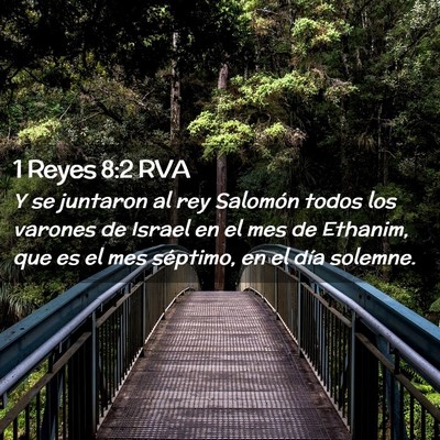 Picture 02 - 1 Reyes 8:2 RVA - Y se juntaron al rey Salomón todos los varones - Bible Verse Picture